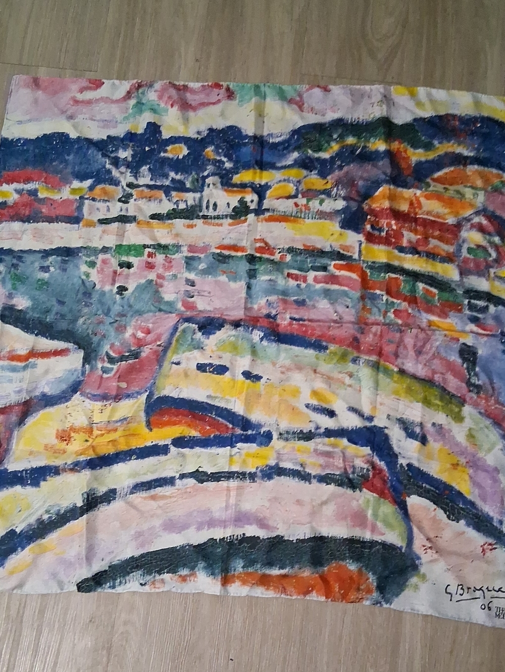Colorful Coastal Print Scarf - Multi-Color